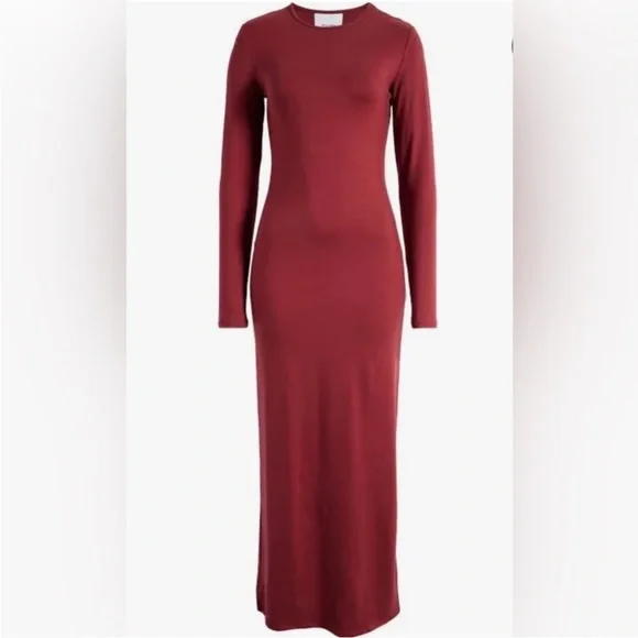 Reformation Tommi Like New Long Sleeve Red Maxi Dress Stretchy Size XS - Picture 2 of 11